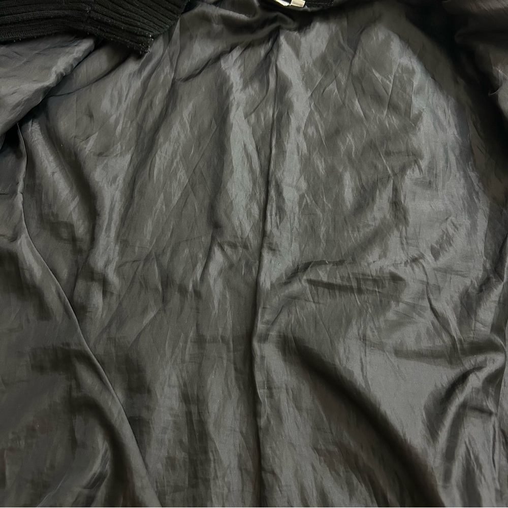 Live a Little Women’s Y2K Black Suede Leather Knit Sleeves Jacket Size 2X - Picture 5 of 8